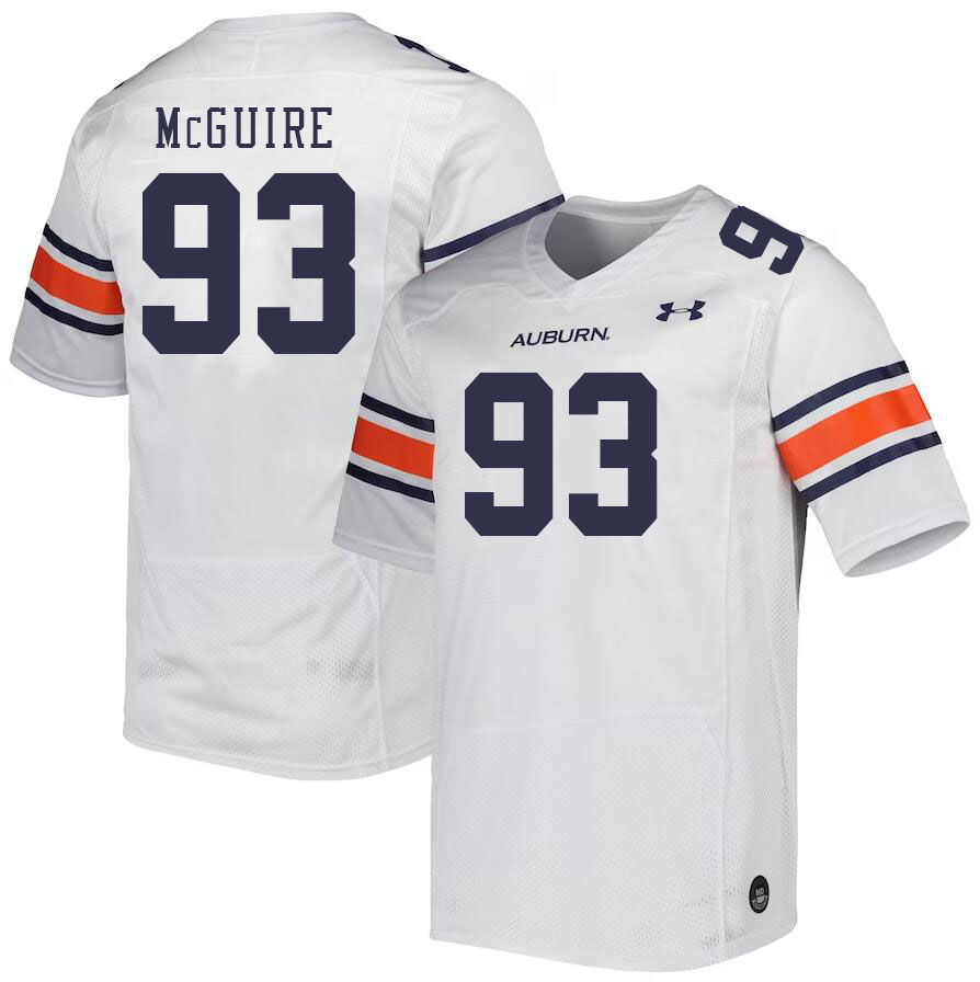 Men #93 Evan McGuire Auburn Tigers College Football Jerseys Stitched-White